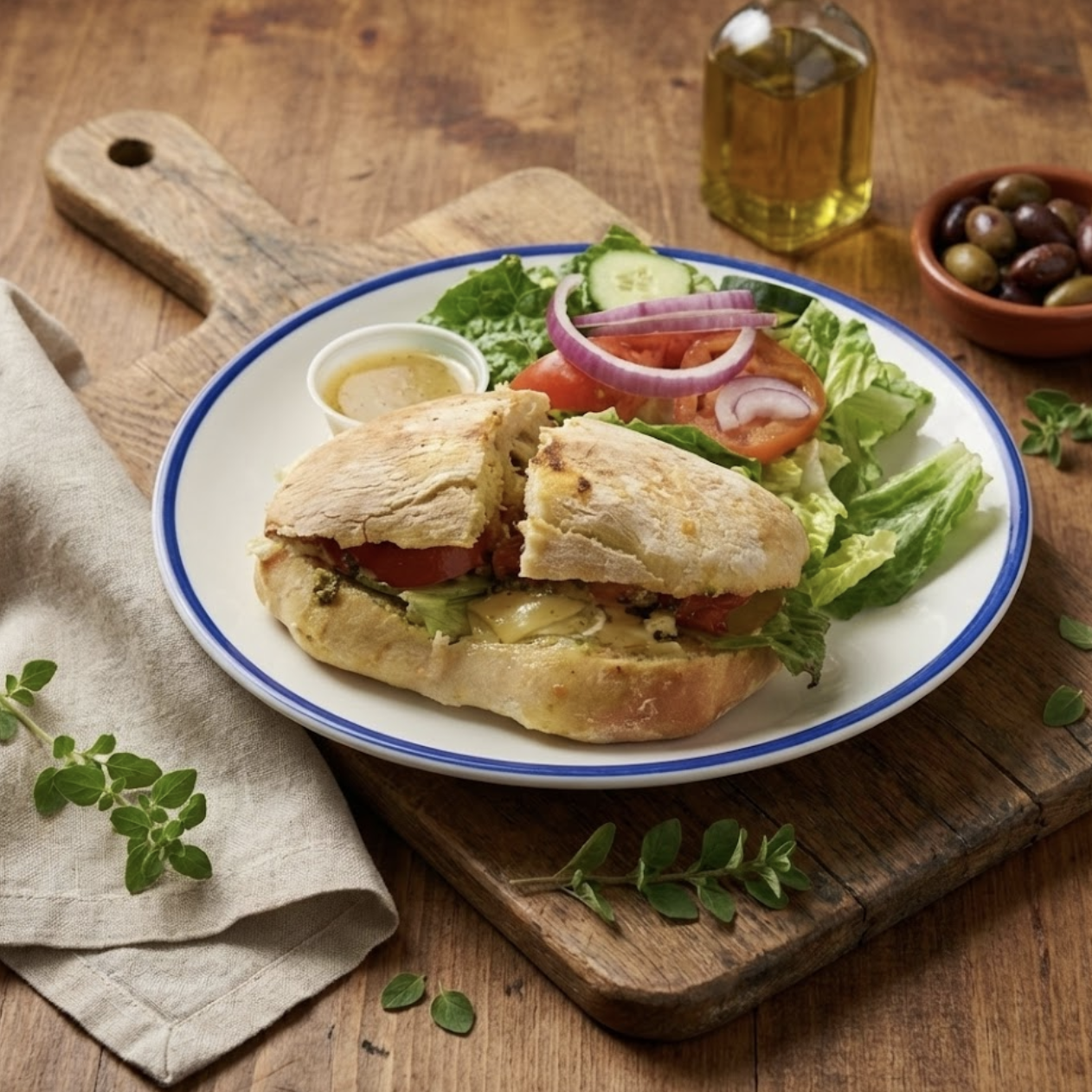 Baked Chicken Panini